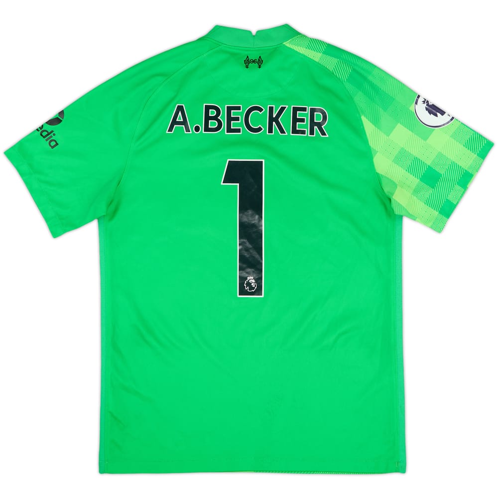 2021-22 Liverpool S/S GK Shirt A.Becker #1 - 6/10 - (M)