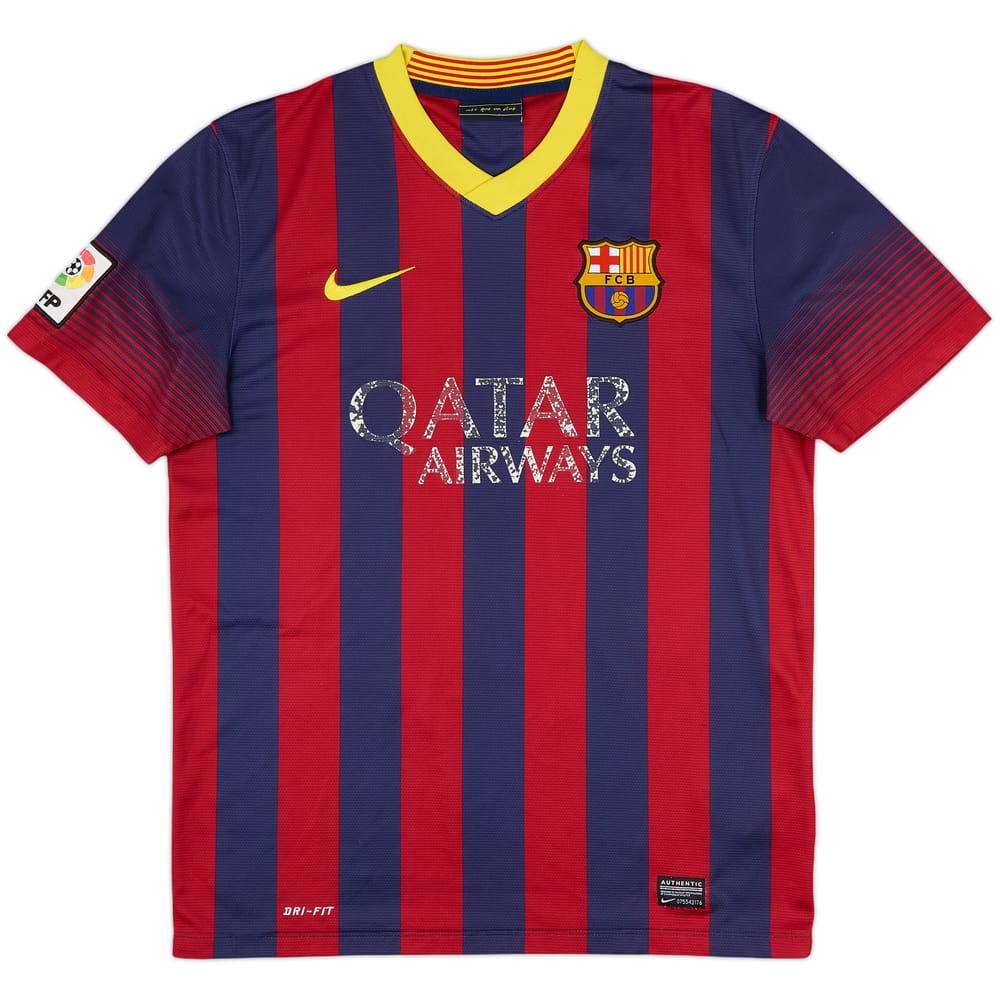 2013-14 Barcelona Home Shirt - 4/10 - (M)
