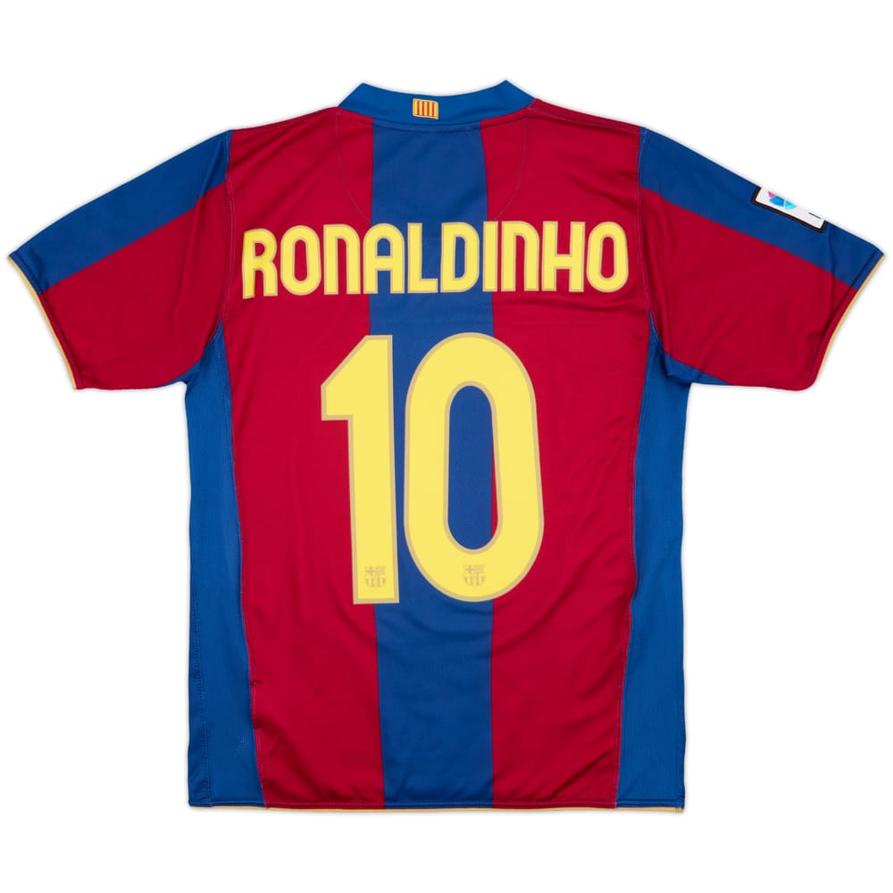 2007-08 Barcelona Home Shirt Ronaldinho #10 - 7/10 - (S)