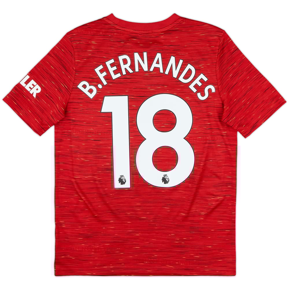 2020-21 Manchester United Home Shirt B.Fernandes #18 - 10/10 - (L.Boys)
