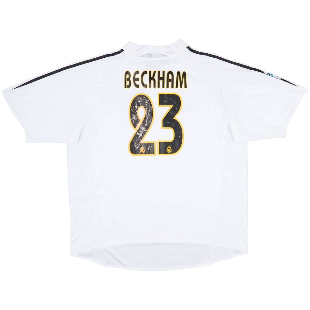 2004-05 Real Madrid Home Shirt Beckham #23 - 6/10 - (XXL)
