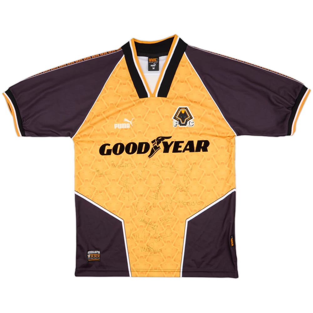 1996-98 Wolves Signed Home Shirt - 9/10 - (M)