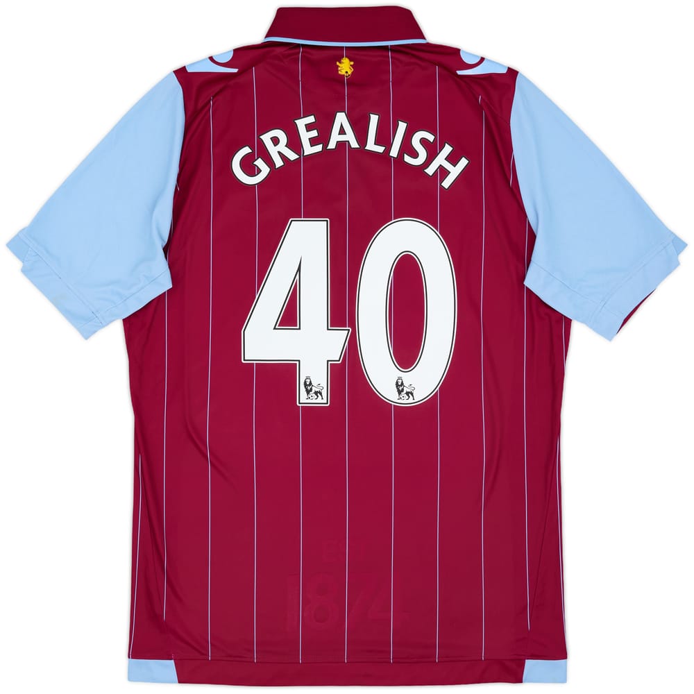 2014-15 Aston Villa Home Shirt Grealish #40 - 7/10 - (L)