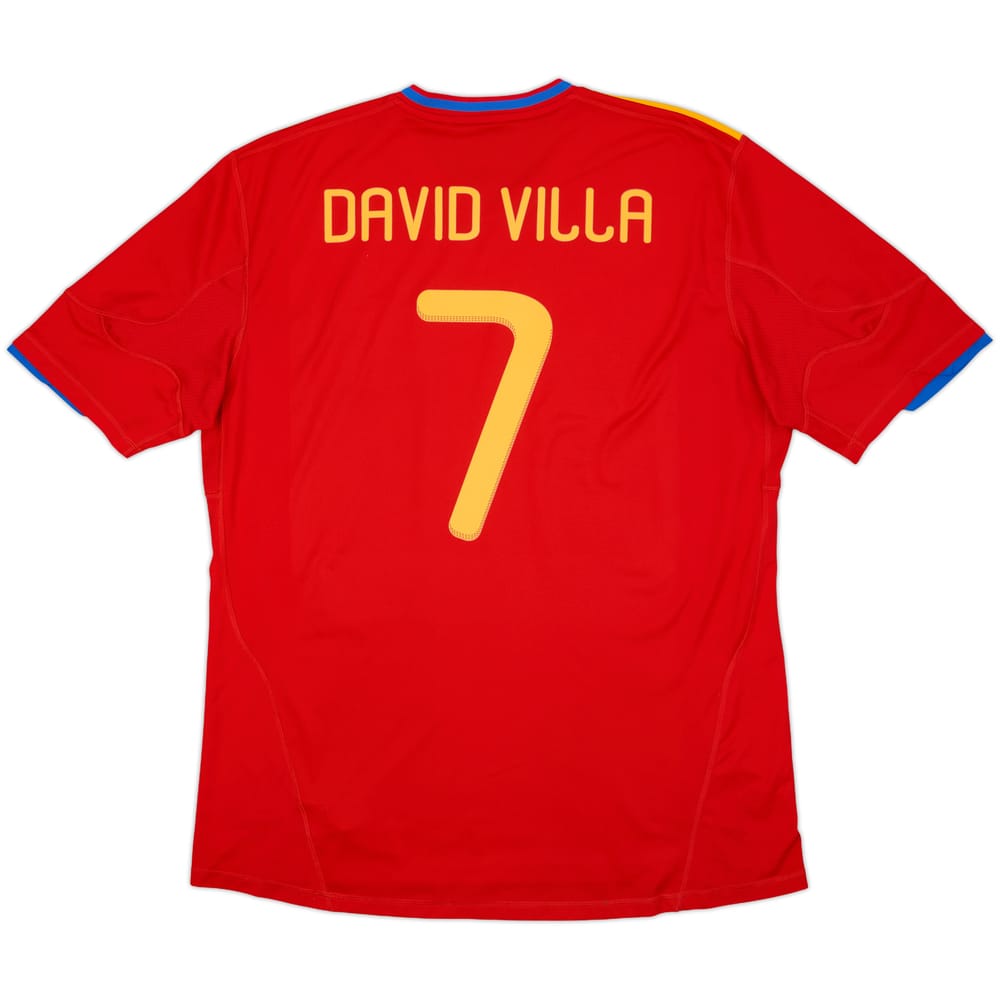 2009-10 Spain Home Shirt David Villa #7 - 7/10 - (XXL)