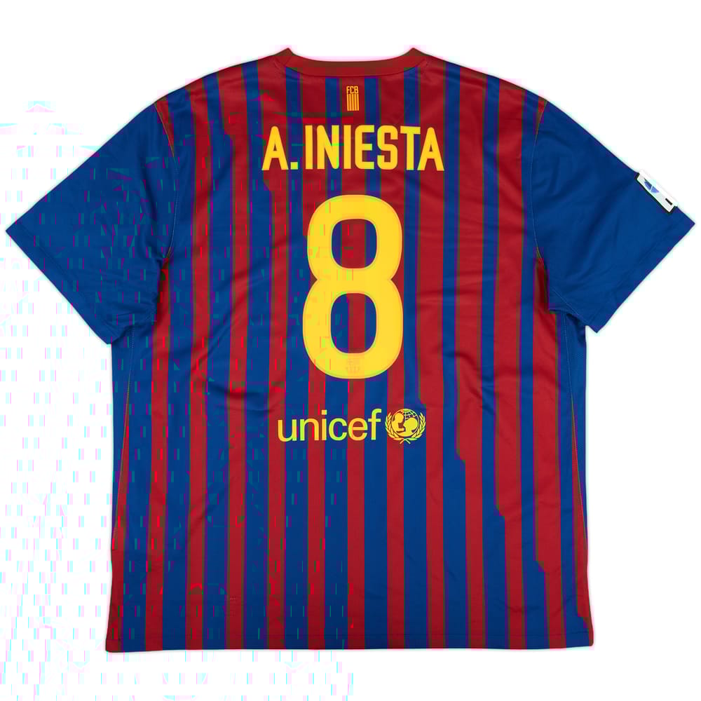 2011-12 Barcelona Home Shirt A.Iniesta #8 - 9/10 - (XXL)