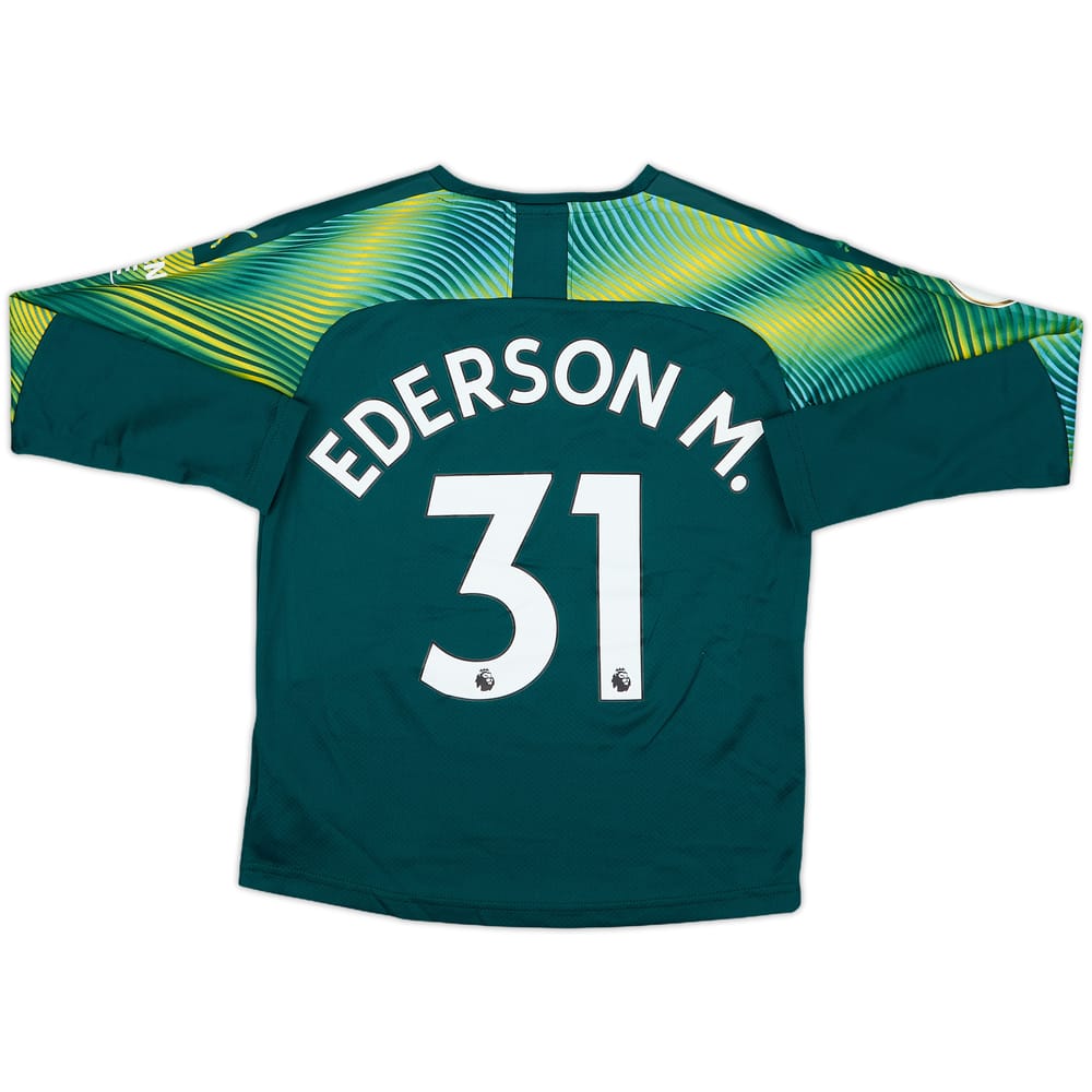 2019-20 Manchester City GK Shirt Ederson M. #31 - 9/10 - (S.Boys)