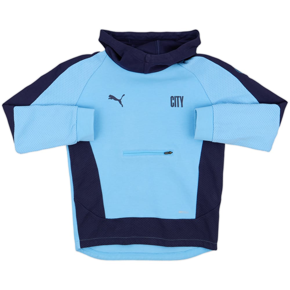 2020-21 Manchester City Puma Hooded Drill Top - 10/10 - (M.Boys)
