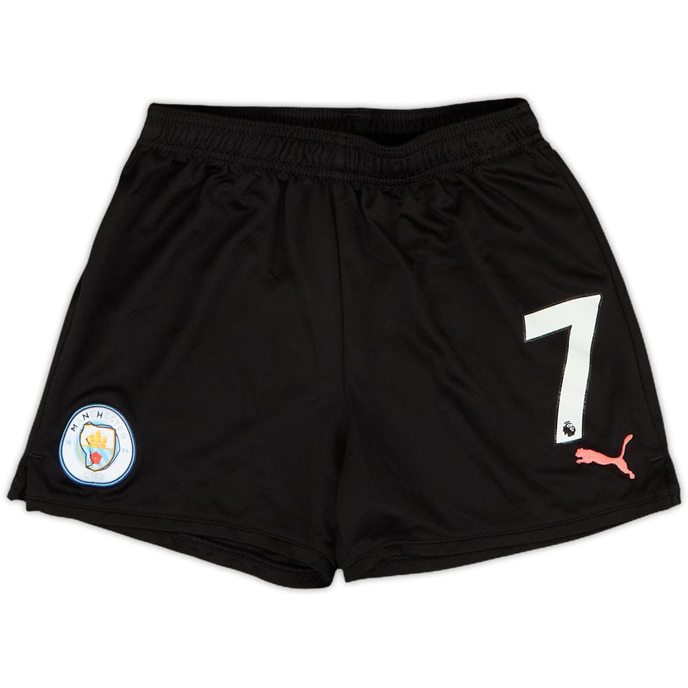 2019-20 Manchester City Player Issue Away Shorts #7 - 4/10 - (S.Boys)