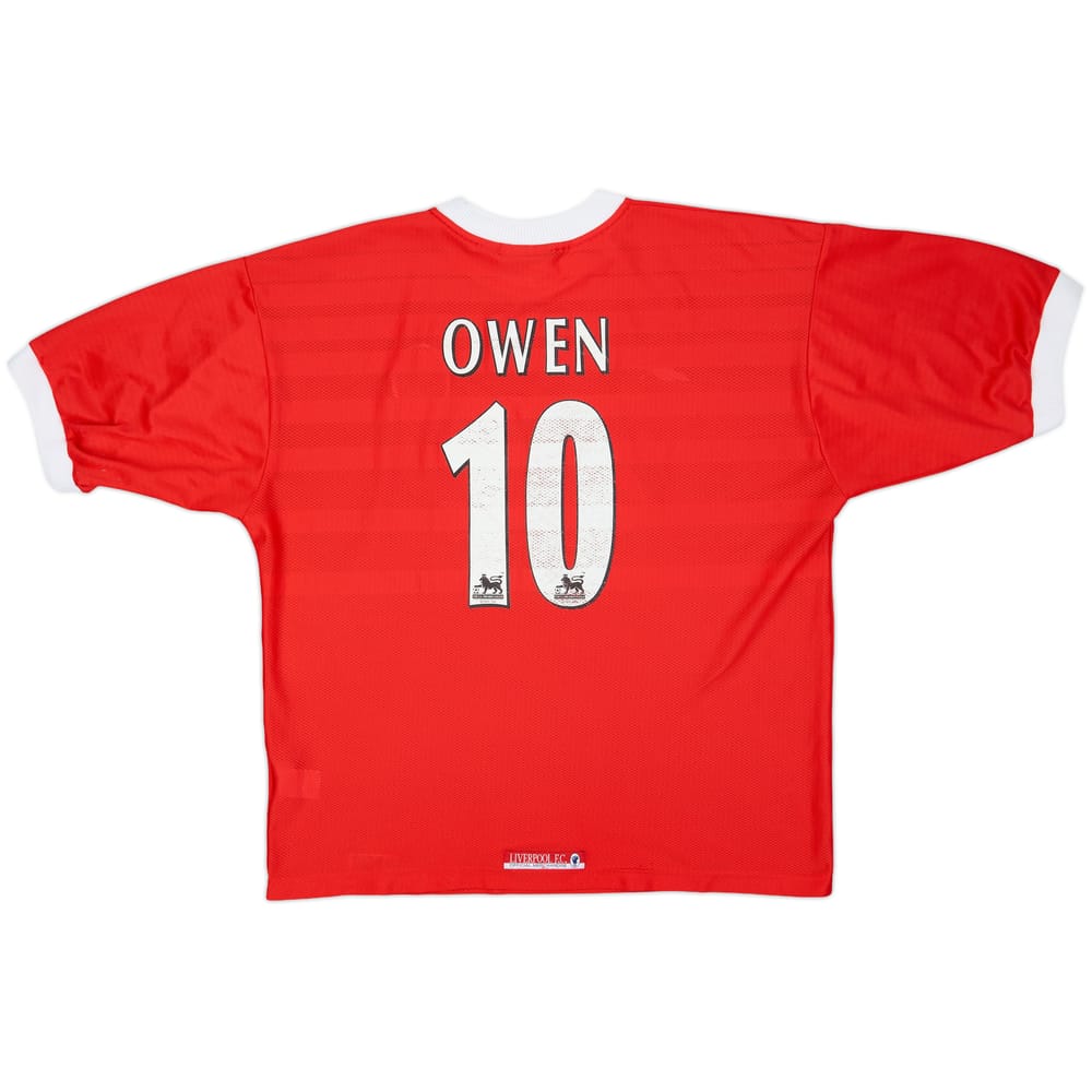 1998-00 Liverpool Home Shirt Owen #10 - 6/10 - (XL)