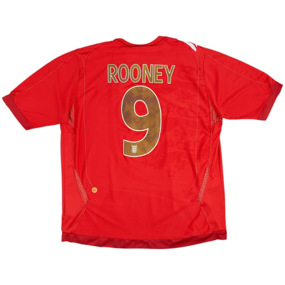 2006-08 England Away Shirt Rooney #9 - 4/10 - (XL)