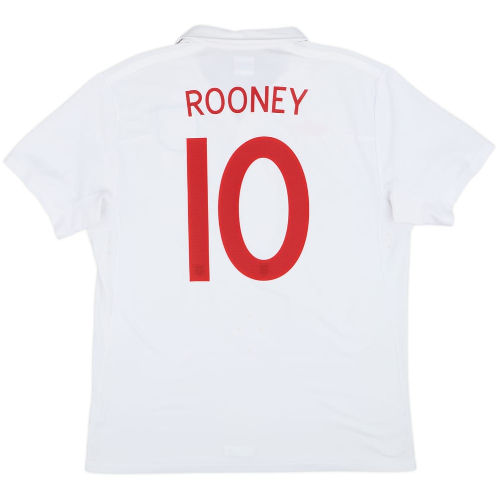 2009-10 England 'World Cup South Africa 2010' Home Shirt Rooney #10 - 7/10 - (XL)