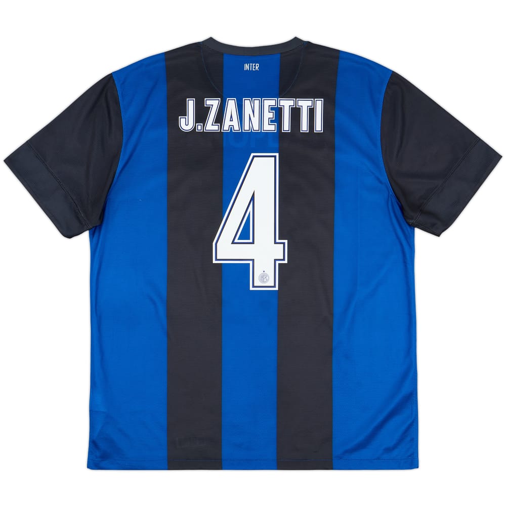 2012-13 Inter Milan Home Shirt J. Zanetti #4 - 7/10 - (XL)