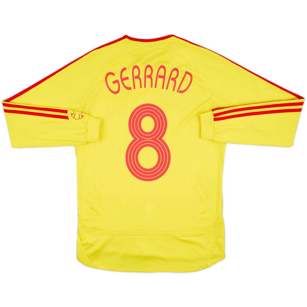2006-07 Liverpool Away L/S Shirt Gerrard #8 - 9/10 - (S)