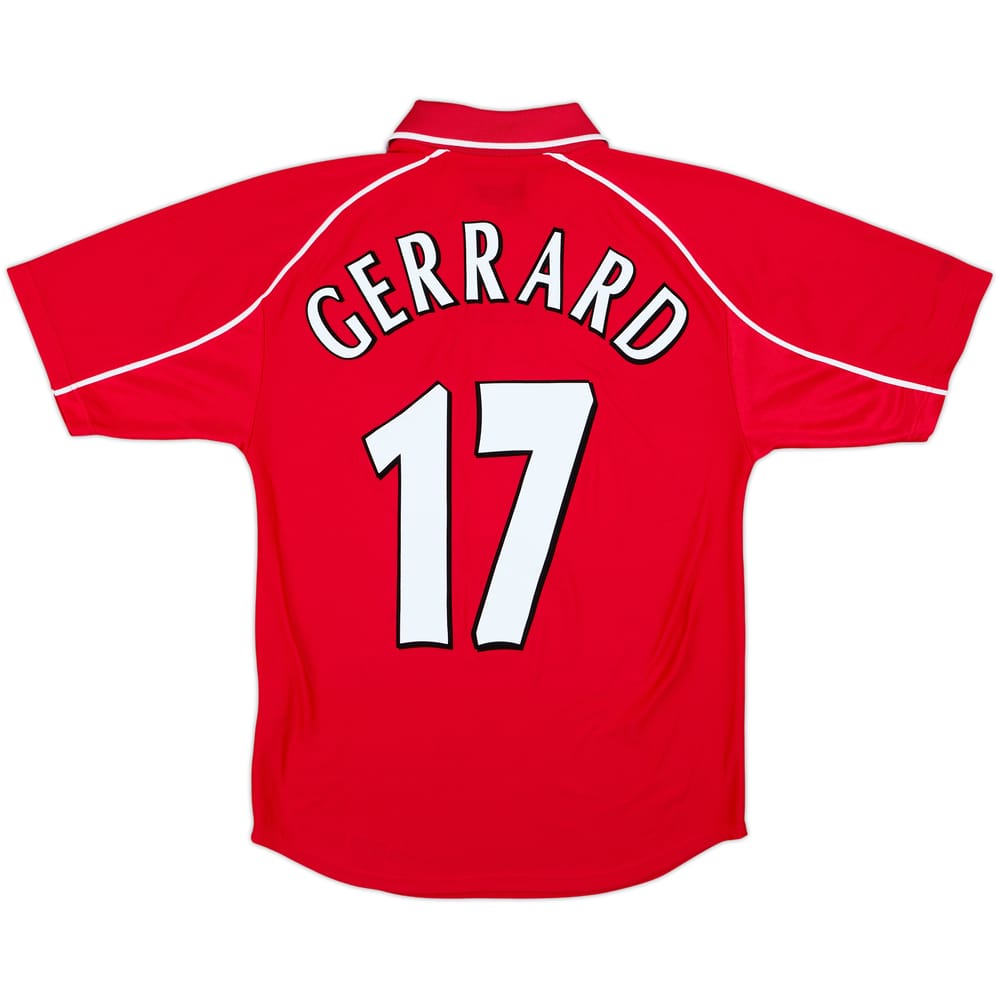 Camiseta de local del Liverpool 2000-02 Gerrard #17 - 6/10 - (Juvenil XL)