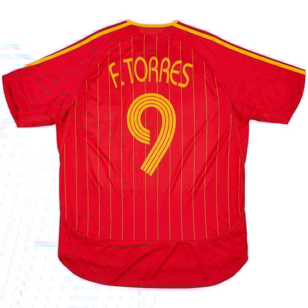 2006-08 Spain Home Shirt Torres #9 - 6/10 - (L)