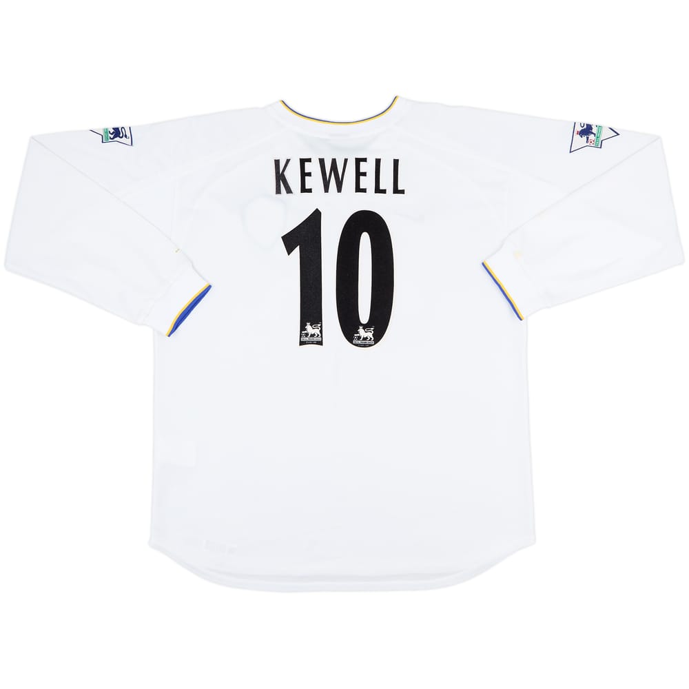 2000-02 Leeds United Home L/S Shirt Kewell #10 - 8/10 - (L)