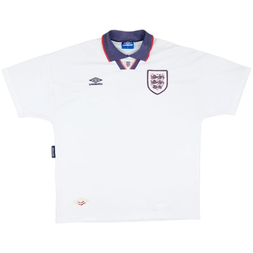 1993-95 England Home Shirt - 6/10 - (XL)