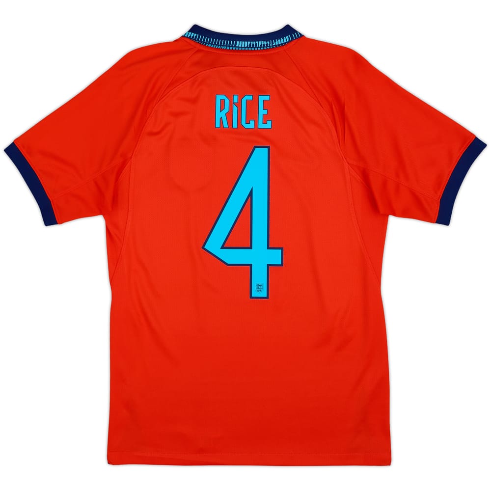 2022-23 England Away Shirt Rice #4 - 8/10 - (S)
