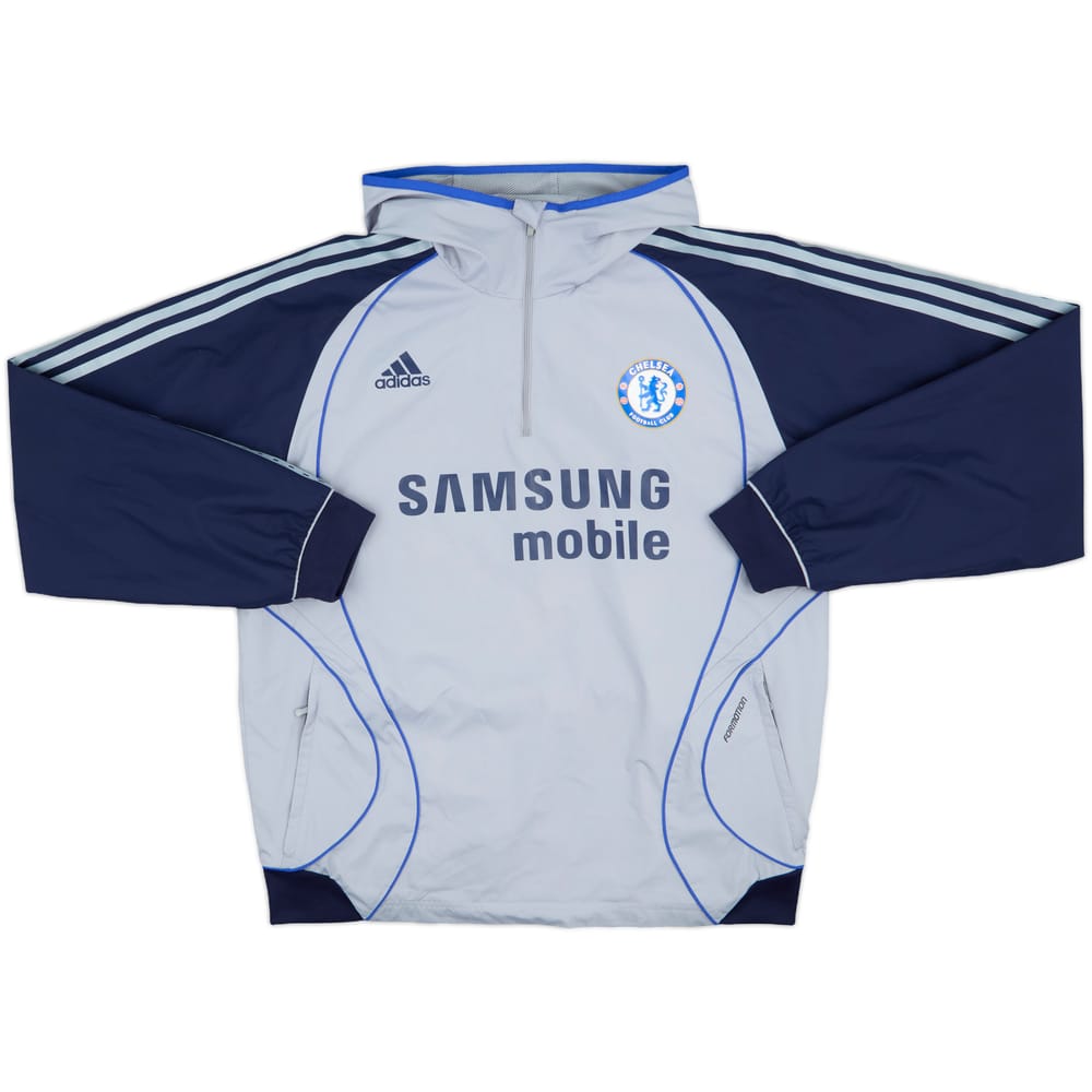2006-07 Chelsea adidas 1/4 Zip Hooded Rain Jacket - 10/10 - (L)