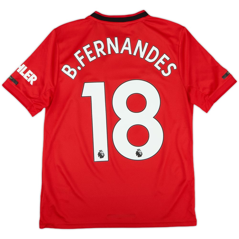 2019-20 Manchester United Home Shirt B.Fernandes #18 - 8/10 - (L.Boys)