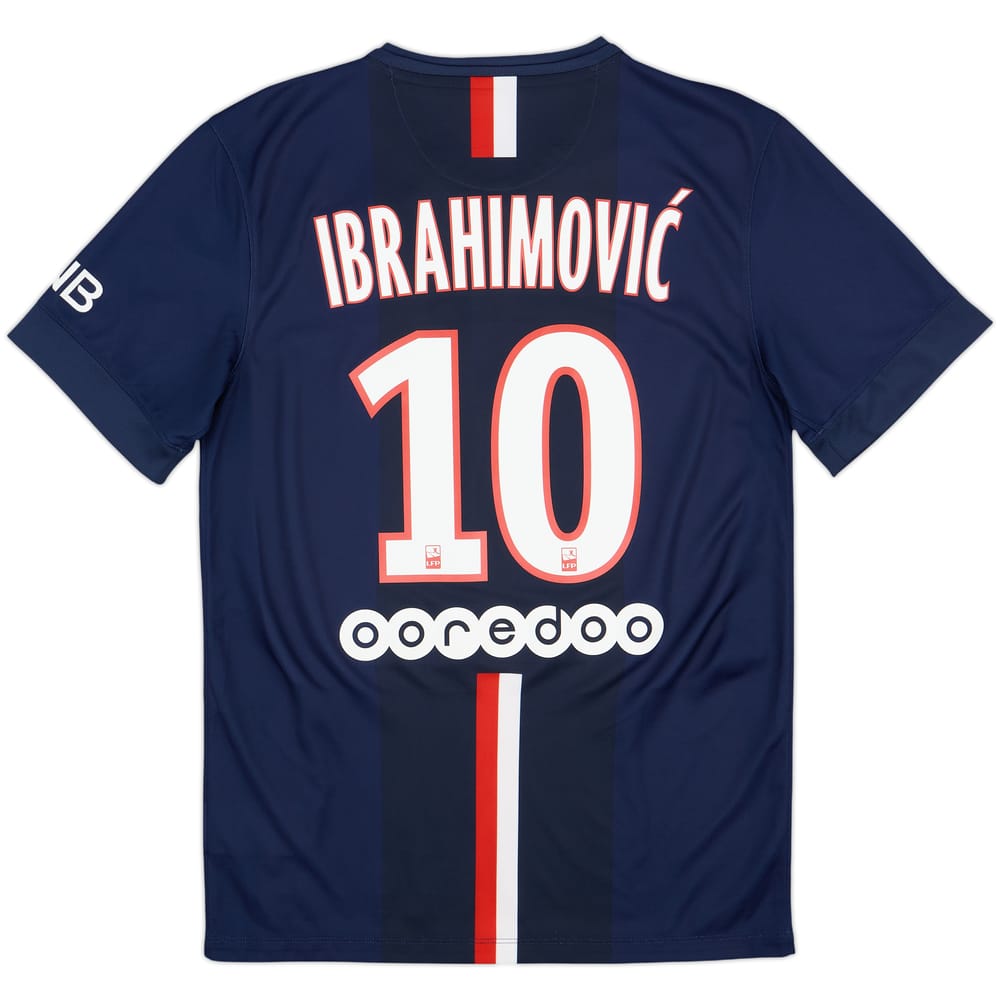 2014-15 Paris Saint-Germain Home Shirt Ibrahimovic #10 - 10/10 - (S)