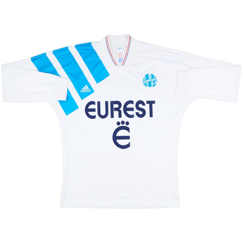 1993-94 Olympique Marseille Home L/S Shirt - 9/10 - (M)