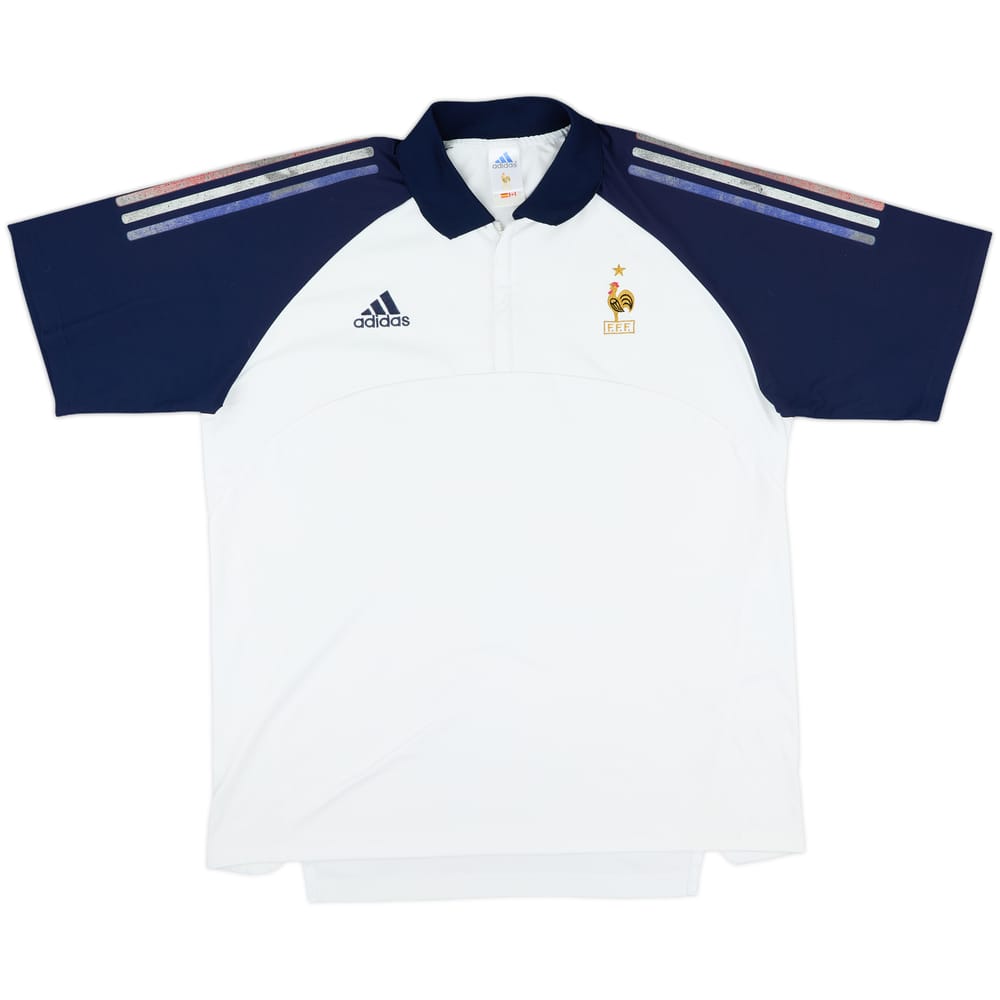 2002-03 France adidas 1/4 Zip Polo Shirt - 5/10 - (L/XL)