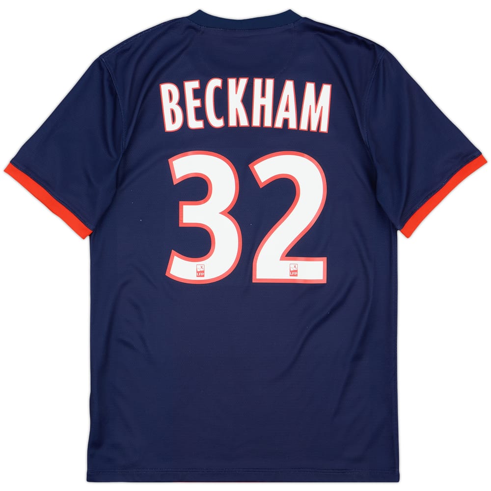 2013-14 Paris Saint-Germain Home Shirt Beckham #32 - 9/10 - (S)