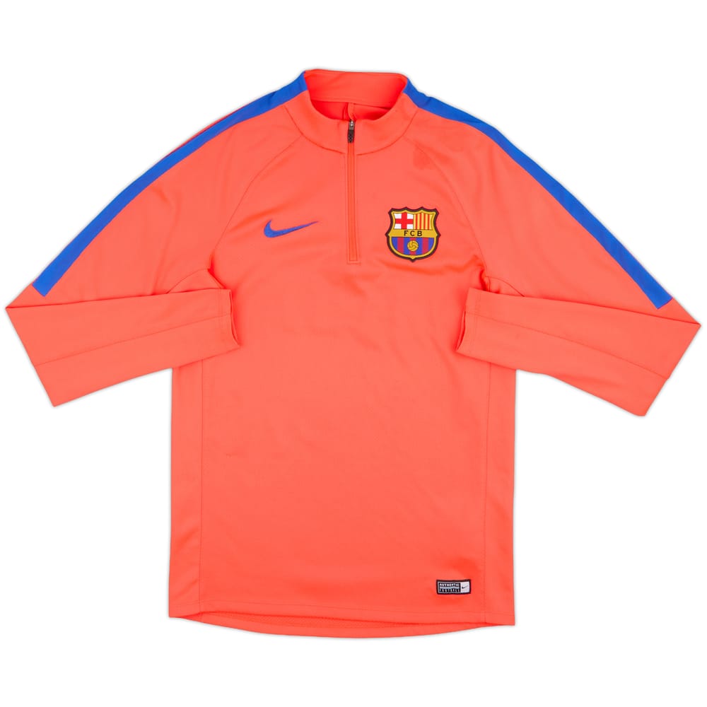 2016-17 Barcelona Nike 1/4 Zip Drill Top - 7/10 - (S)
