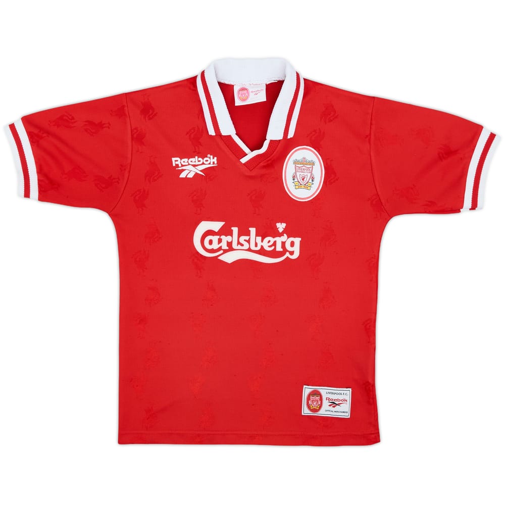 1996-98 Liverpool Home Shirt - 9/10 - (XL.Boys)