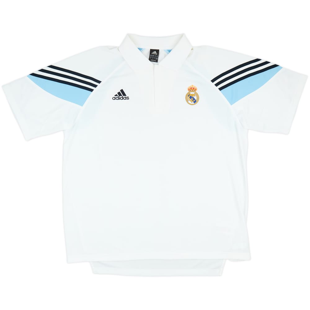 2003-04 Real Madrid adidas 1/4 Zip Polo Shirt - 8/10 - (XXL)