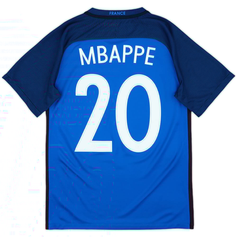 2016-17 France Home Shirt Mbappe #20 - 8/10 - (S)