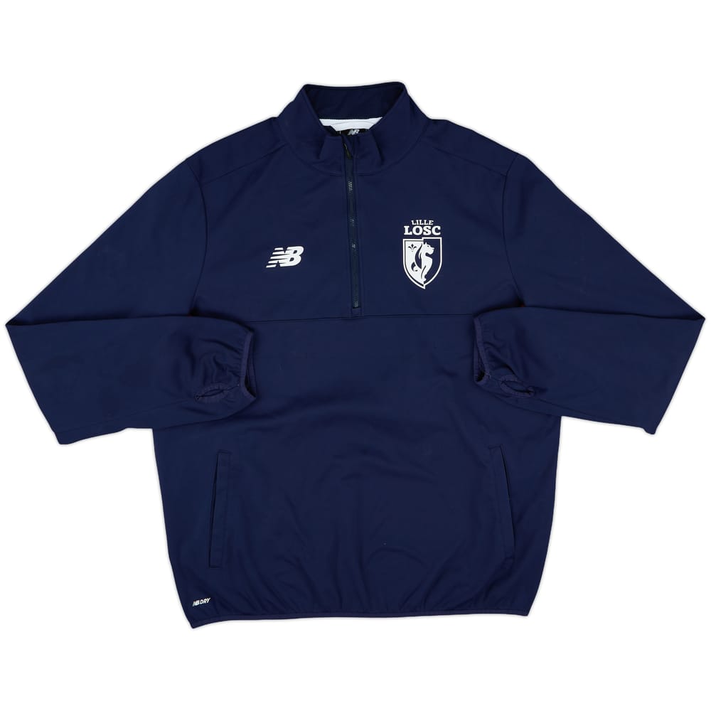 2016-17 Lille New Balance 1/4 Zip Drill Top - 7/10 - (XL)