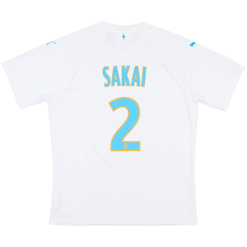2019-20 Olympique Marseille Home Shirt Sakai #2 - 10/10 - (XL)