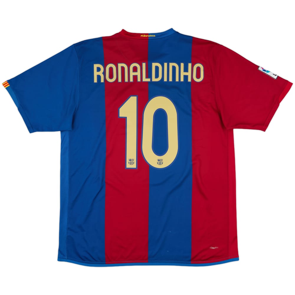 2006-07 Barcelona Home Shirt Ronaldinho #10 - 9/10 - (XL)