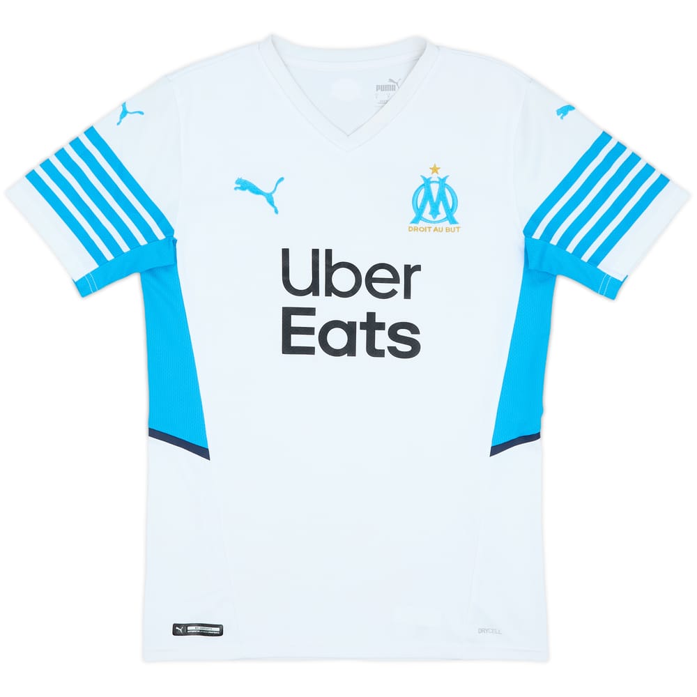 2021-22 Olympic Olympique Marseille Home Shirt - 9/10 - (S)