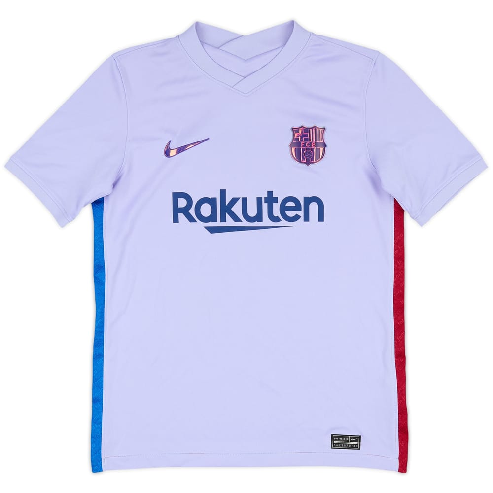 2021-22 Barcelona Away Shirt - 9/10 - (L.Boys)