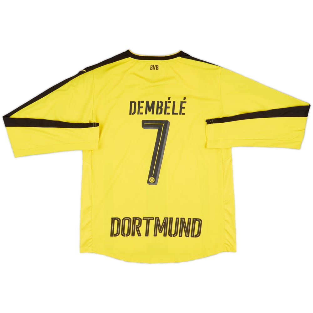 2016-17 Borussia Dortmund Home L/S Shirt Dembele #7 - 6/10 - (L.Boys)