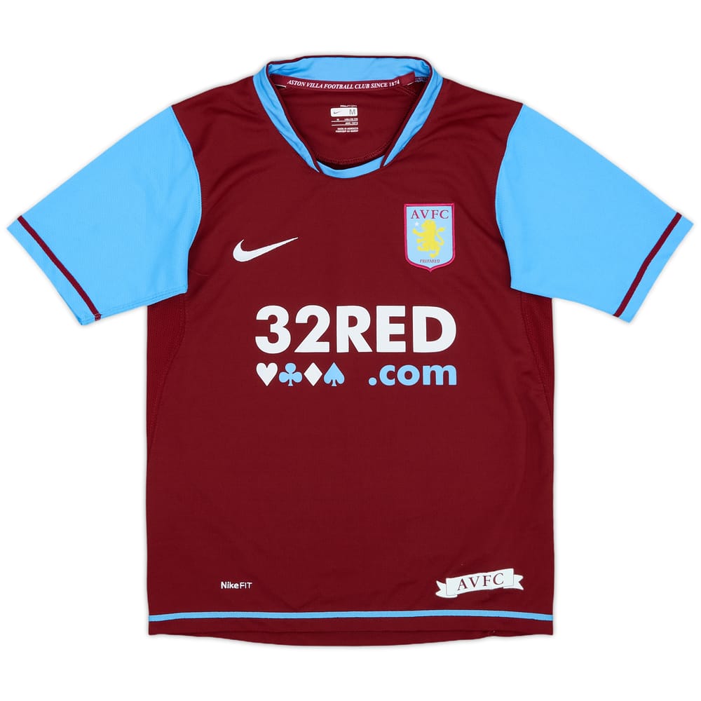 2007-08 Aston Villa Home Shirt - 8/10 - (M.Boys)