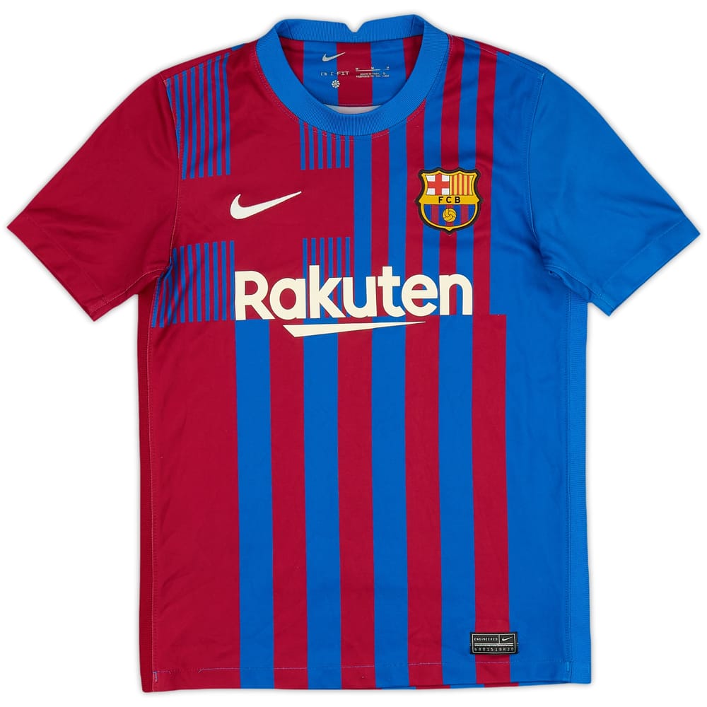 2021-22 Barcelona Home Shirt - 7/10 - (M.Boys)
