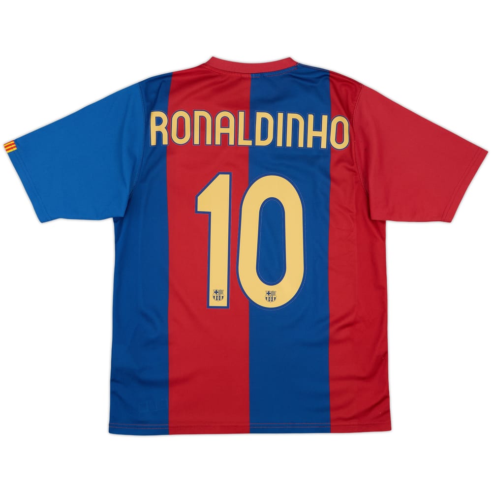 2006-07 Barcelona Basic Home Shirt Ronaldinho #10 - 10/10 - (M)