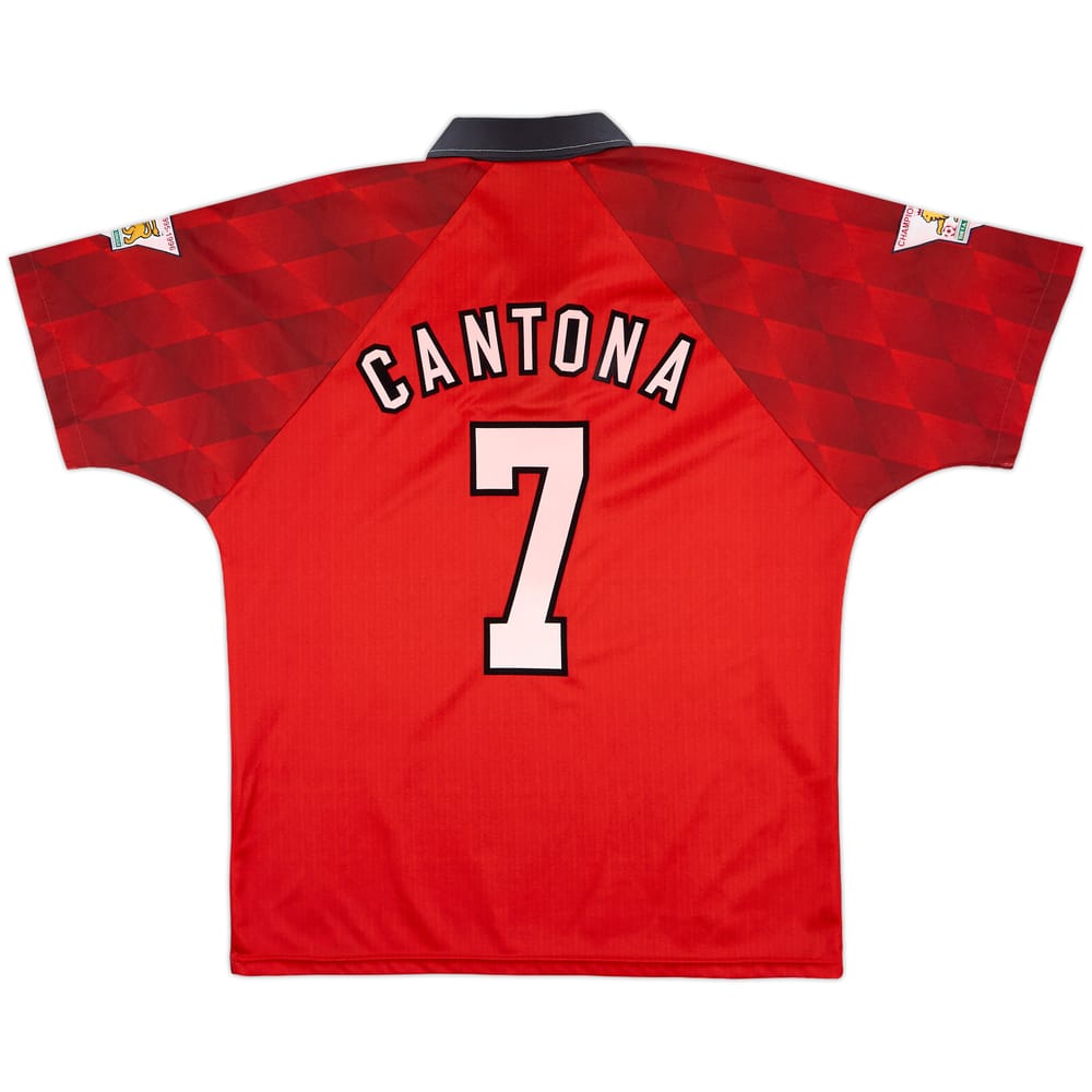1996-98 Manchester United Home Shirt Cantona #7 - 8/10 - (L)