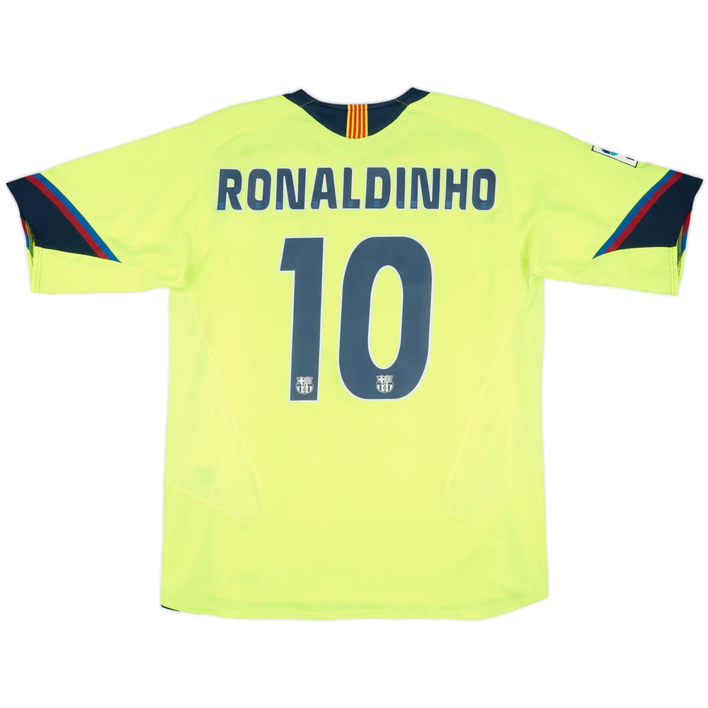2005-06 Barcelona Away Shirt Ronaldinho #10 - 7/10 - (L)
