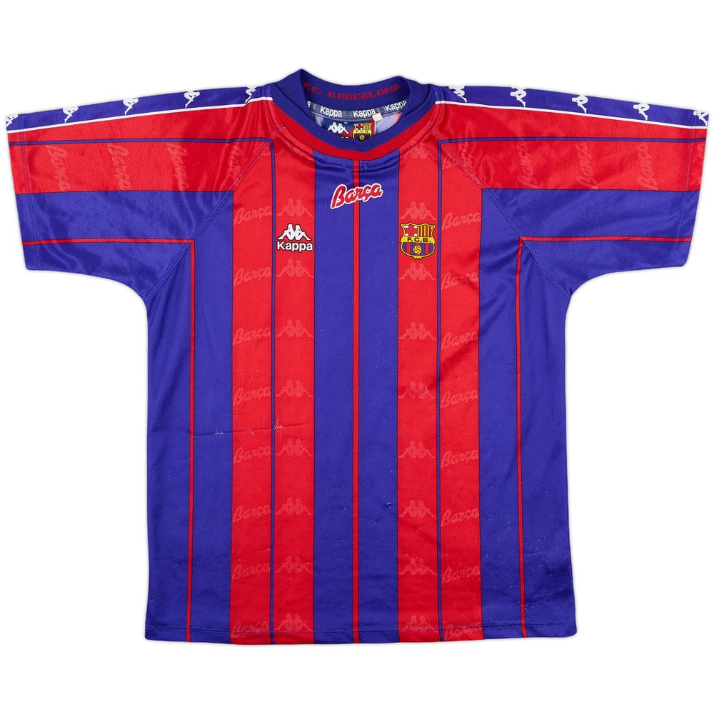 1997-98 Barcelona Home Shirt - 7/10 - (L.Boys)