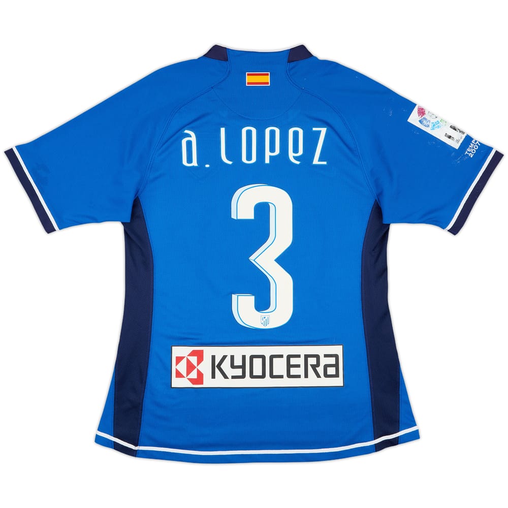 2007-08 Atletico Madrid Player Issue Away Shirt A.López #3 - 5/10 - (M)
