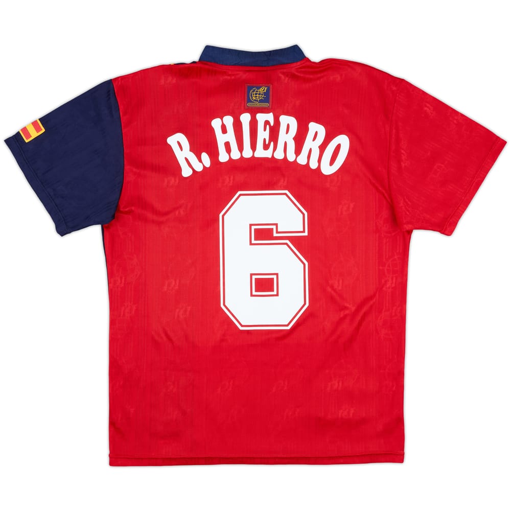 1996-98 Spain Home Shirt R.Hierro #6 - 8/10 - (L)