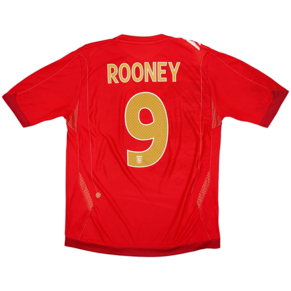 2006-08 England Away Shirt Rooney #9 - 6/10 - (L)