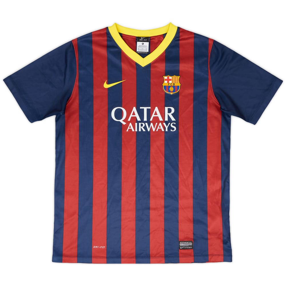 2013-14 Barcelona Basic Home Shirt - 9/10 - (XL.Boys)