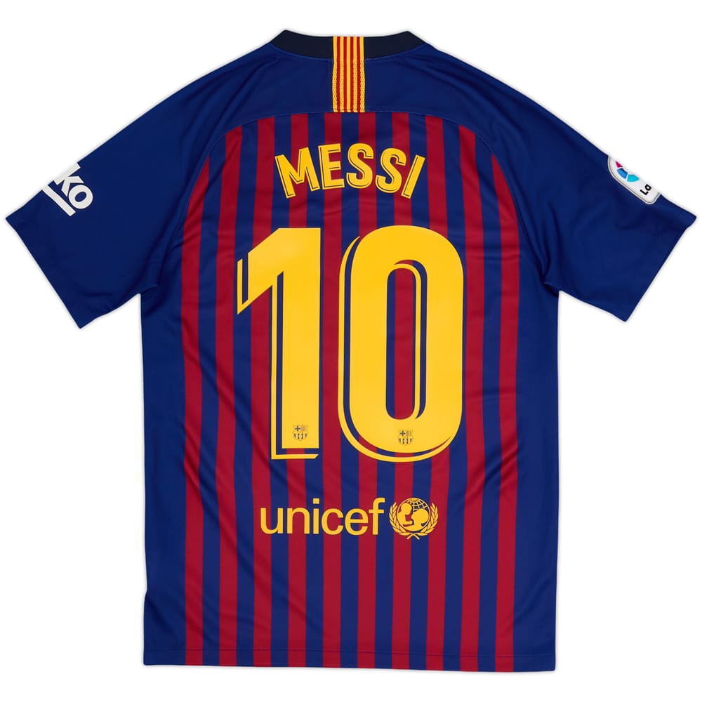 2018-19 Barcelona Home Shirt Messi #10 - 9/10 - (S)