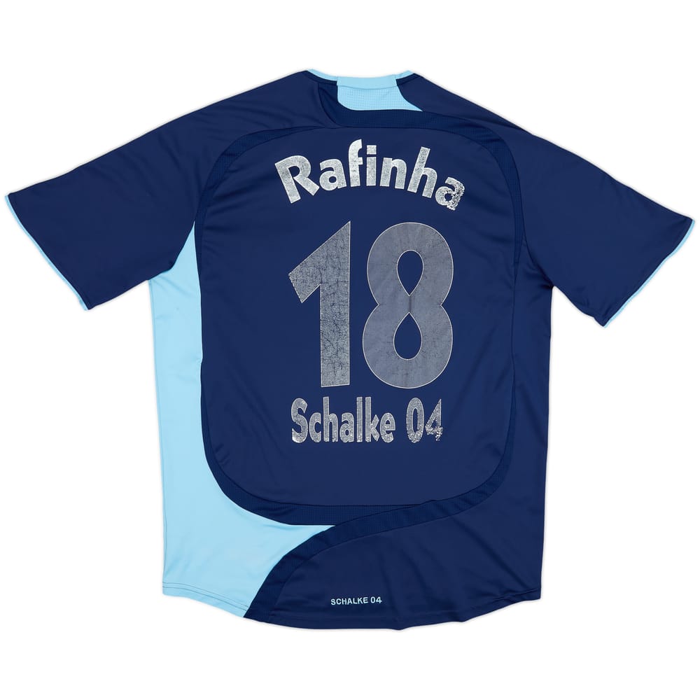 2007-08 Schalke European Home Shirt Rafinha #18 - 4/10 - (XL)